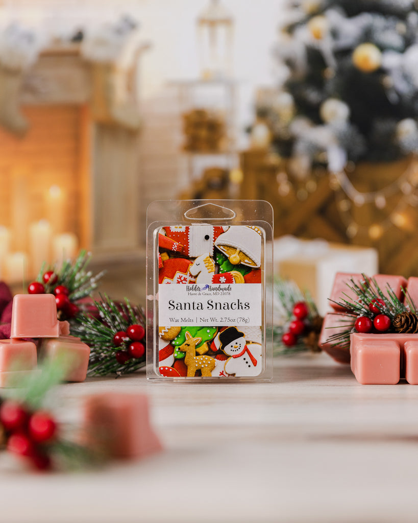 Santa Snacks Wax Melts – Holder Handmade